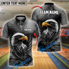BlueJose Bowling And Pins Black Flame Eagle Customized Name 3D Shirt (6 Colors)