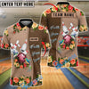 BlueJose Bowling & Pins Hummingbird Faith Hope Love Customized Name, Team Name 3D Shirt (4 Colors)
