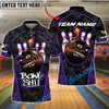 BlueJose Bowling And Pins Crazy Smoking Bowling Bomb Design Customized Name, Team Name 3D Shirt (4 Colors)