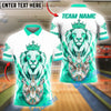 BlueJose Bowling And Pins Lion King Glass Customized Name, Team Name 3D Shirt (4 Colors)