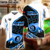 BlueJose Billiards 8-Ball Pool Champion Golden Personalized Name & Team Name Shirt (4 Colors)