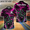 BlueJose Bowling And Pins Crazy Bear with Ball & Pins Customized Name 3D Shirt (4 Colors)