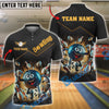 BlueJose Bowling And Pins Strike Power Happy Ball & Flying Pins Customized Name 3D Shirt (4 Colors)