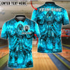 BlueJose Bowling And Pins Dark Pharaoh Thunder Customized Name, Team Name 3D Shirt (4 Colors)