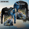 Bluejose Bass Fishing Smoke Premium Custom Name & Team Name Shirts For Kids (2 Colors)
