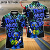 BlueJose Bowling And Pins Bear Scary Teddy Graffiti Style Don't Muck It Up Customized Name, Team Name 3D Shirt (4 Colors)