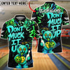 BlueJose Bowling And Pins Bear Scary Teddy Graffiti Style Don't Muck It Up Customized Name, Team Name 3D Shirt (4 Colors)
