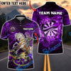 BlueJose Darts Knight Slaying Dragon Multicolor Options Personalized Name Shirt (4 Colors)
