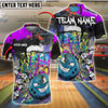 BlueJose Bowling And Pins Graffiti Rage Customized Name, Team Name 3D Shirt (4 Colors)