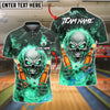 BlueJose Bowling Flaming Skull And Beer Customized Name, Team Name 3D Shirt (4 Colors)
