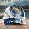 BlueJose Fishing Silver Scale Pattern Realistic Jumping Fish Water Splash Personalized Cap (13 Breeds)