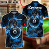 BlueJose Billiards Mystic Dragon Fire Ball 8 Customized Name, Team Name 3D Shirt (6 Colors)