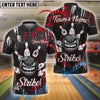BlueJose Bowling And Pins Strike Master Customized Name, Team Name 3D Shirt (4 Colors)