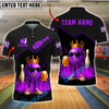 BlueJose Bowling And Pins King Ball Beer Style Customized Name 3D Shirt (4 Colors)