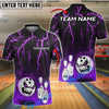 BlueJose Bowling Flaming Angry Ball Customized Name, Team Name Women Shirt (4 Colors)