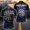 BlueJose Darts Color Splash Dartboard Personalized Name, Team Name Shirt (4 Colors)