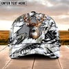 BlueJose Deer Breakthrough Camo Hunting US Flag Multicolor Options Personalized Name 3D Cap