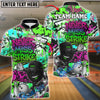 BlueJose Bowling And Pins ‚ÄúNever Miss Strike‚Äù Urban Hip-Hop Customized Name, Team Name 3D Shirt (4 Colors)