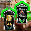 BlueJose Billiards 9-Ball Pool Shut Up and Shoot Ver Triangle Rack Personalized Name, Team Name Unisex Shirt (4 Colors)
