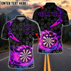 BlueJose Darts Flaming Dartboard Tribal Arrows Personalized Name, Team Name Shirt (4 Colors)