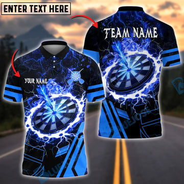BlueJose Darts Fiery Dartboard Explosion 2 Customized Name, Team Name 3D Shirt (4 Colors)
