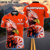 BlueJose Darts Eagle Fierce Blue Avian Graphic Personalized Name, Team Name Shirt (4 Colors)