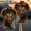 BlueJose Darts Tiger Face Roaring Customized Name, Team Name 3D Shirt (4 Colors)