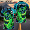 BlueJose Darts Fiery Inferno Skull With Flaming Dartboard Eyes Customized Name, Team Name 3D Shirt (4 Colors)