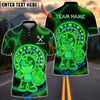 BlueJose Darts Neon Dartboard Bear Holding Darts Customized Name, Team Name 3D Shirt (4 Colors)