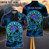BlueJose Darts Neon Dartboard Monster Bulldog Customized Name, Team Name 3D Shirt (4 Colors)