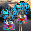 BlueJose Darts Street Style Bulldog King Personalized Name, Team Name Shirt (4 Colors)