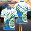 BlueJose Darts Sport Dynamic Racing Stripe Personalized Name, Team Name Shirt (4 Colors)