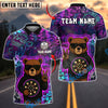 BlueJose Darts Cool Bear Graffiti Neon Style Customized Name, Team Name 3D Shirt (4 Colors)