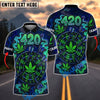 BlueJose Darts 420 Neon Cannabis Dartboard Glow Personalized Name, Team Name Unisex Shirt (4 Colors)