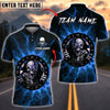 BlueJose Darts Lightning Evil Skull Board Customized Name, Team Name 3D Shirt (4 Colors)