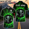 BlueJose Darts Lightning Evil Skull Board Customized Name, Team Name 3D Shirt (4 Colors)