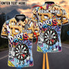 BlueJose Darts Urban Mask Dartboard Graffiti Personalized Name, Team Name Shirt (4 Colors)