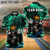 BlueJose Bowling And Pins  Gorilla King Rebel Attitude Customized Name, Team Name 3D Shirt (4 Colors)