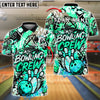 BlueJose Bowling And Pins Urban Scribble Customized Name, Team Name 3D Shirt (4 Colors)