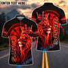BlueJose Darts Lion King Crown Gold Customized Name, Team Name 3D Shirt (4 Colors)