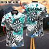 BlueJose Darts Samurai Warrior Cherry Blossom Design Personalized Name, Team Name Unisex Shirt (4 Colors)