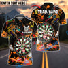 BlueJose Darts Dartboard Graffiti Cartoon Style Customized Name, Team Name 3D Shirt (4 Colors)