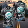BlueJose Darts Skull Hand Smoke Style Customized Name, Team Name 3D Shirt (4 Colors)