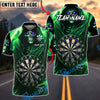 BlueJose Darts Dark Soul Skull Electric Dartboard Personalized Name, Team Name Unisex Shirt (4 Colors)