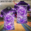 BlueJose Bowling And Pins Wolf Spirit Power Customized Name, Team Name 3D Shirt (4 Colors)