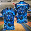 BlueJose Bowling And Pins Tiger Lava Strike Customized Name, Team Name 3D Shirt (4 Colors)