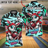 BlueJose Bowling And Pins Rabbit Graffiti Customized Name, Team Name 3D Shirt (4 Colors)