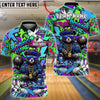 BlueJose Bowling And Pins Bear Streetwear Graffiti Customized Name, Team Name 3D Shirt (4 Colors)