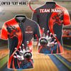 BlueJose Bowling And Pins Premium Wolf Strike Customized Name, Team Name 3D Shirt (6 Colors)