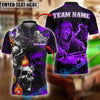 BlueJose Billiards Grim Reaper Skull Storm Personalized Name Shirt (4 Colors)